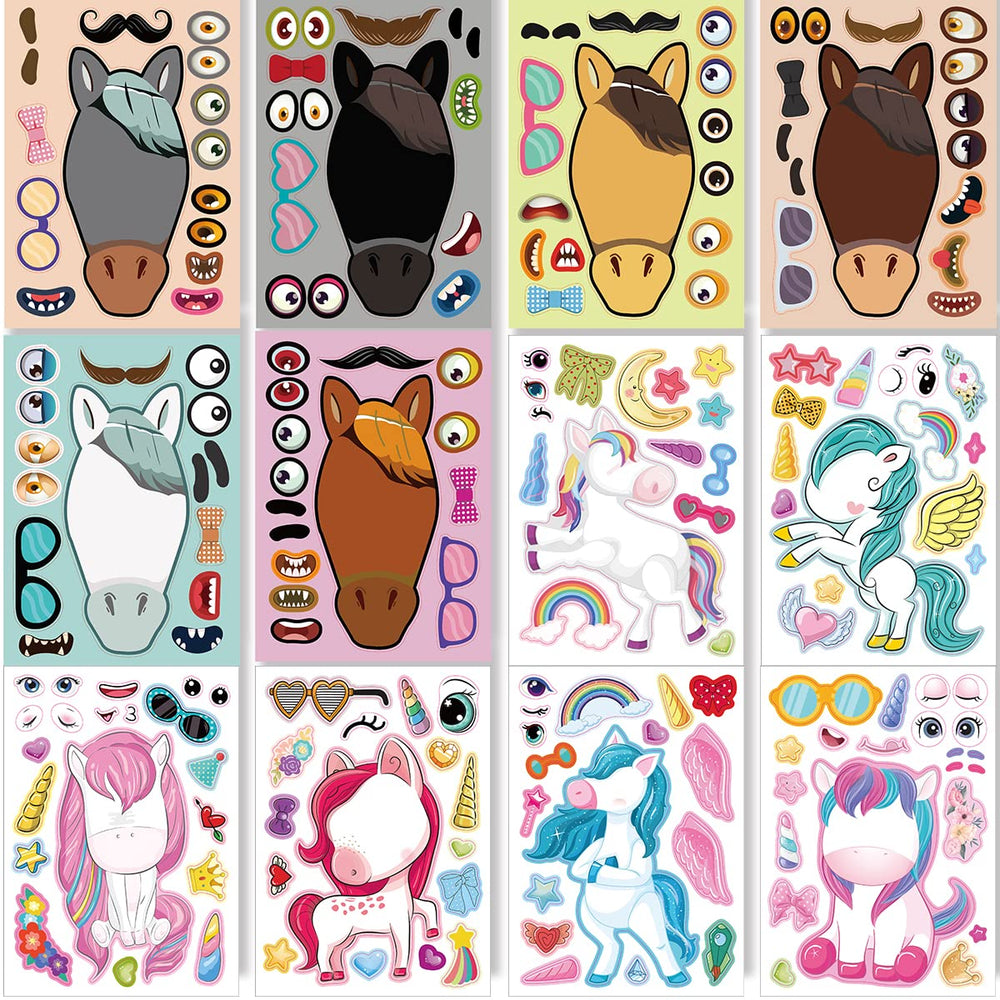 DaiUni dinosaur design face stickers for energetic crafts and party activities.