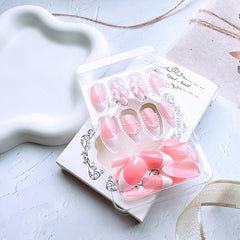 Dajijiyou short almond nails natural look and comfortable wear