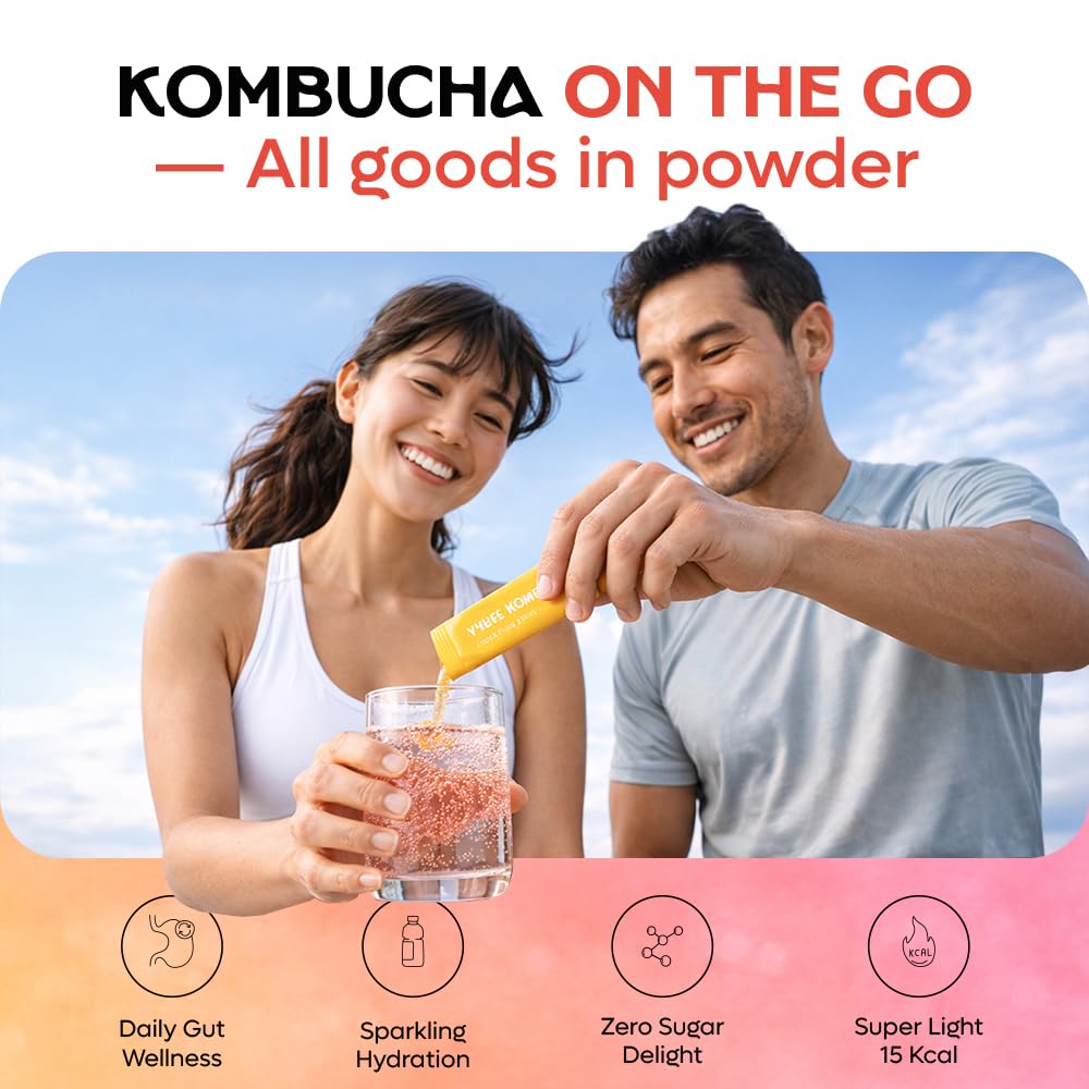 DALAMHARI Kombucha Powder Bubbly Fizz captures authentic fermentation in seconds.