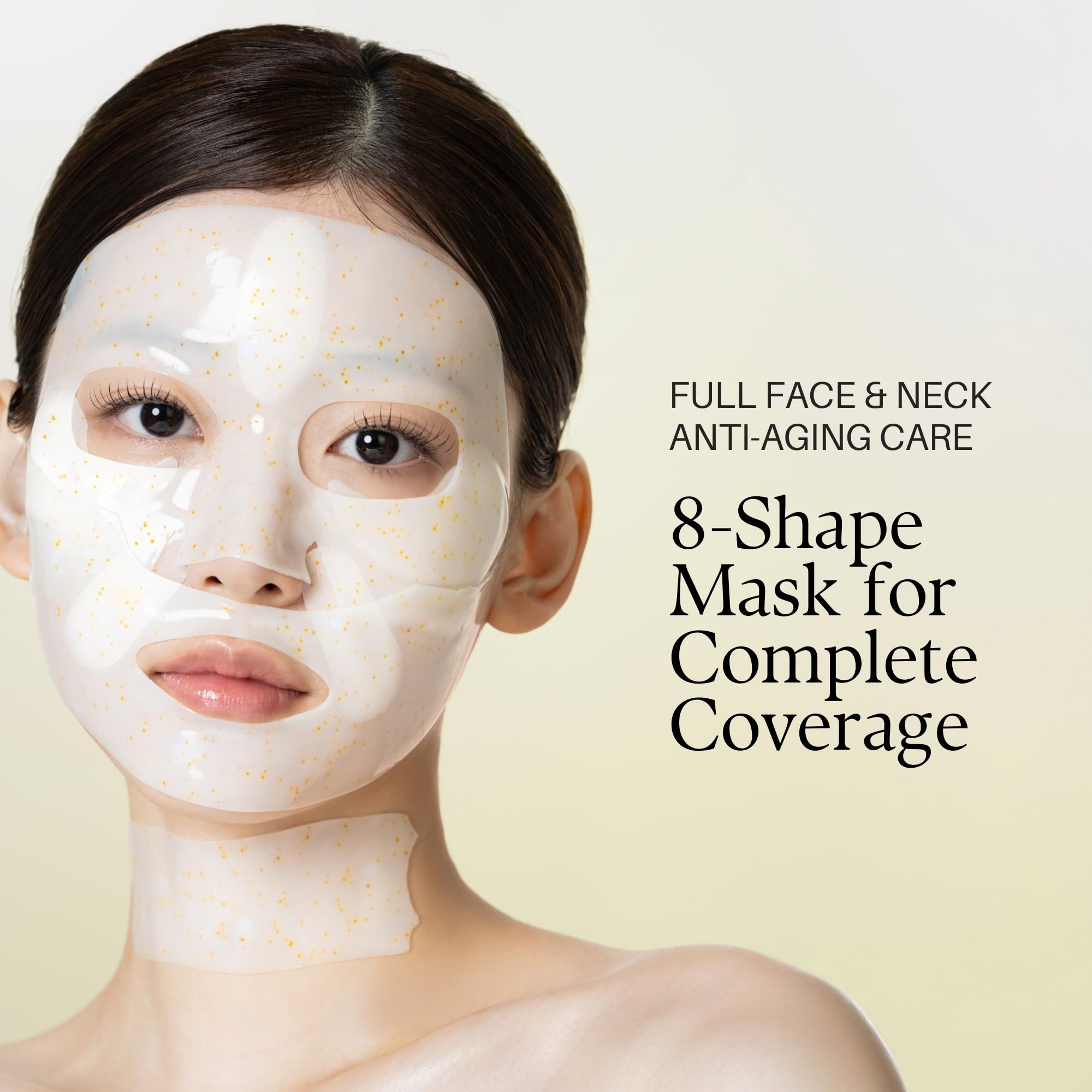 d'alba Piedmont Signature Vita Capsule Hydrogel Mask 8-Shape sheet closeup shows hydration-rich texture