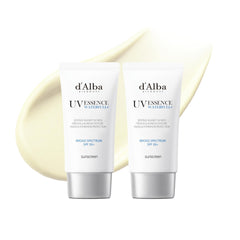 Dalba Piedmont Waterfull Sunscreen bottle pour delivers radiant, hydrated skin with SPF 50+ protection.