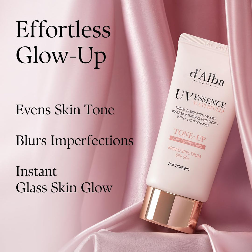 d'alba Piedmont Waterfull Sunscreen Serum on skin for radiant glow