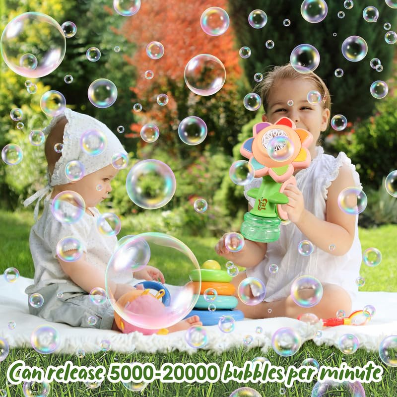 Dali Energy Cat Sunflower Bubble Machine Type-C charging for quick re-use
