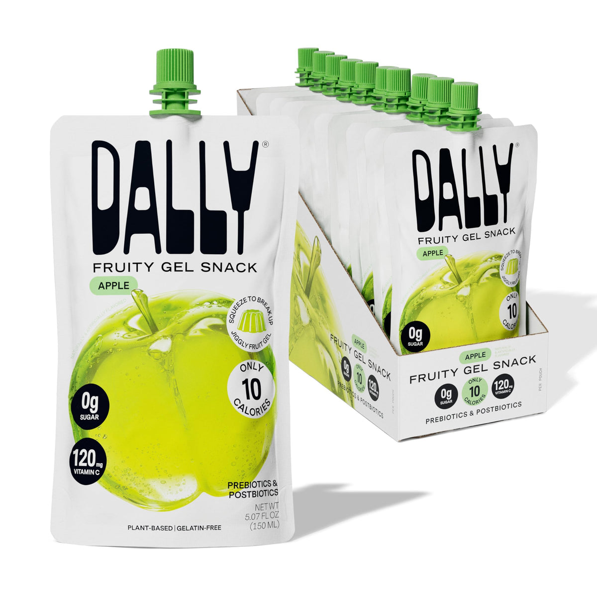 DALLY Apple konjac jelly pouch for on-the-go snacking and portion control.