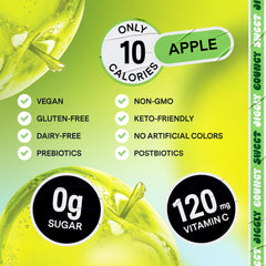 DALLY Apple konjac jelly with real fruit extract aroma and vibrant color.