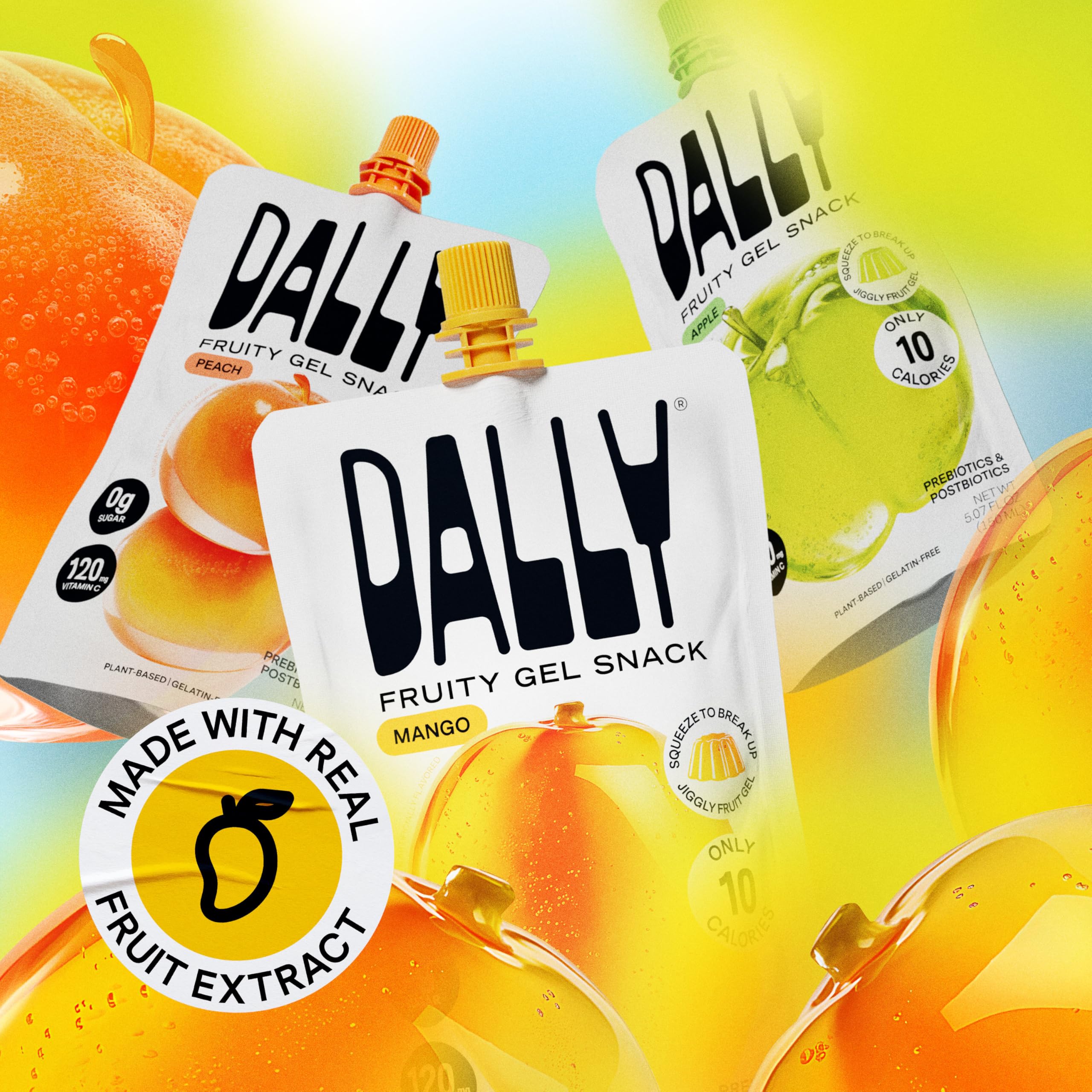 DALLY Packaging with logo and Korean snack inspiration.