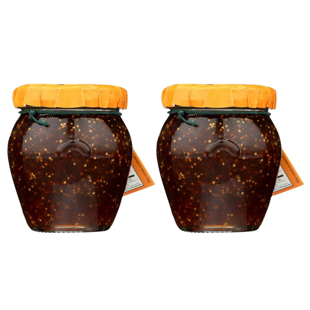 Dalmatia fig spread on cheese board, ideal with Brie or Manchego.