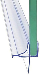 Dalrun frameless shower door bottom seal with drip rail preventing water splash on clear glass