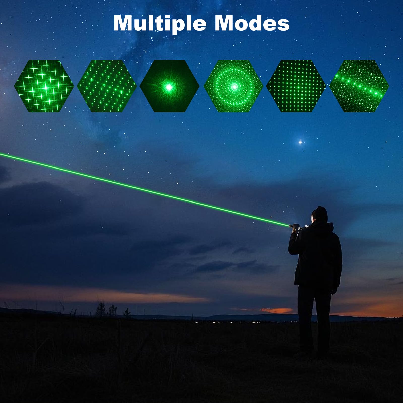 Damflew green laser pointer ready to use in packaging