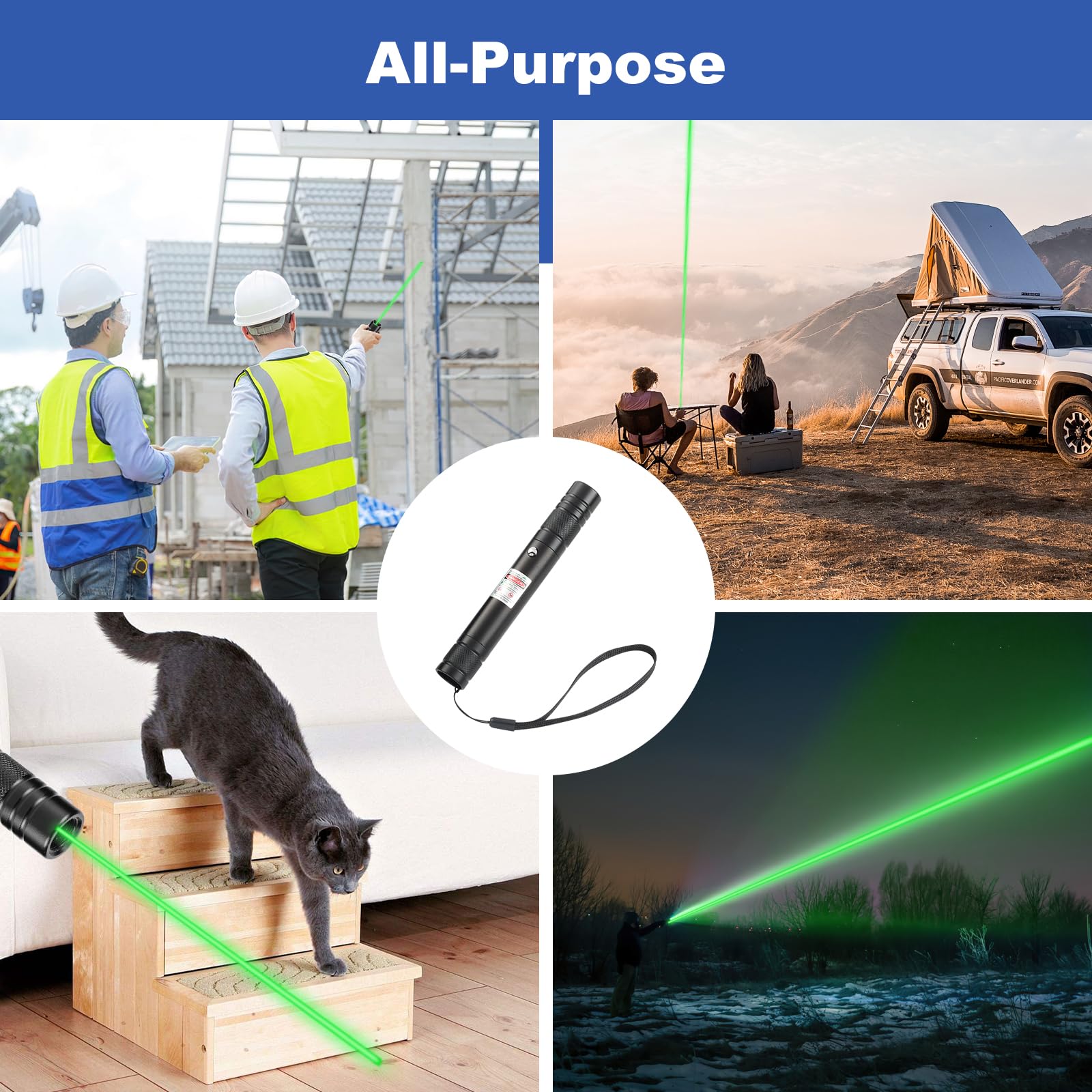 Damflew Green Laser Pointer safe use reminder for responsible handling