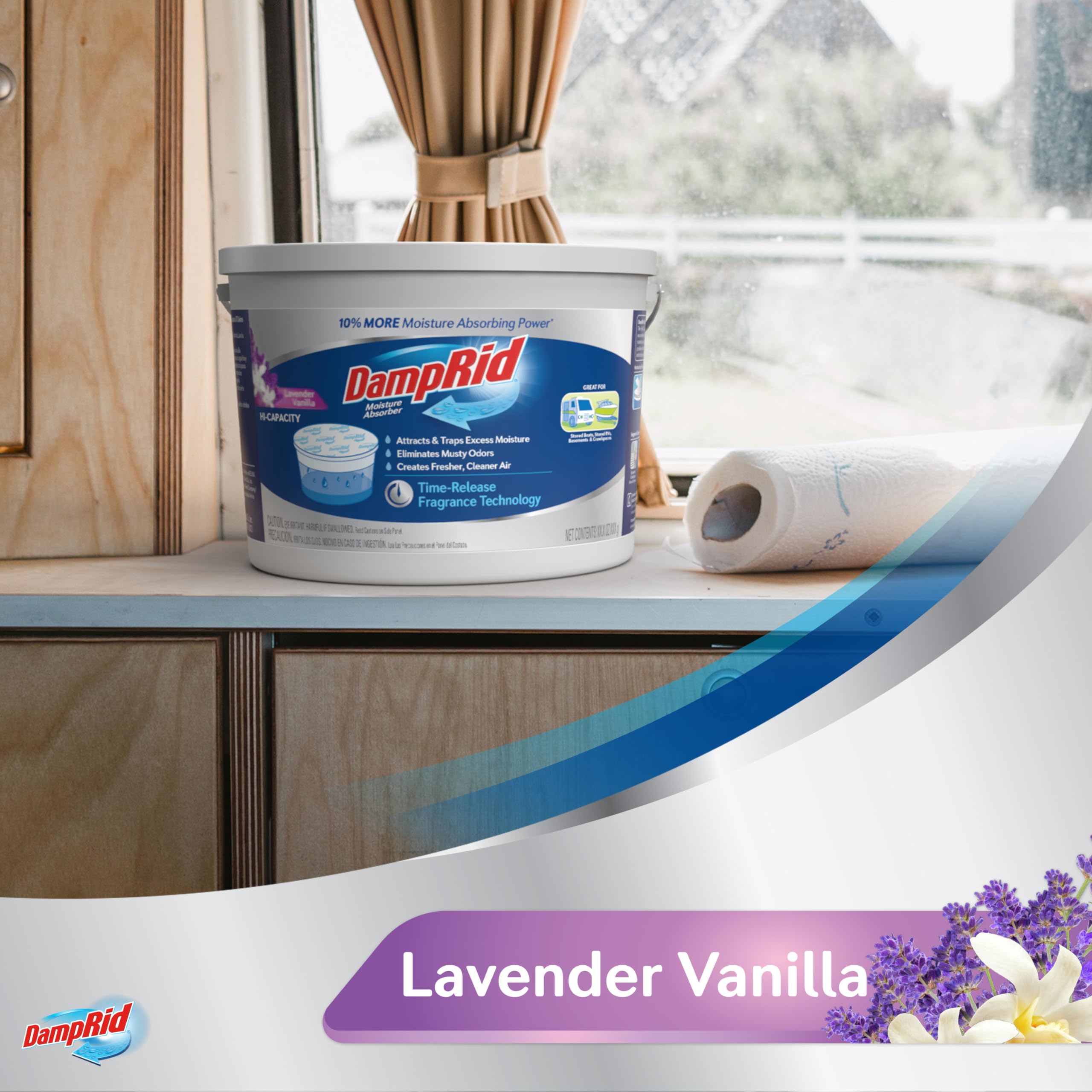 DampRid uses crystals and works without electricity for continuous moisture relief