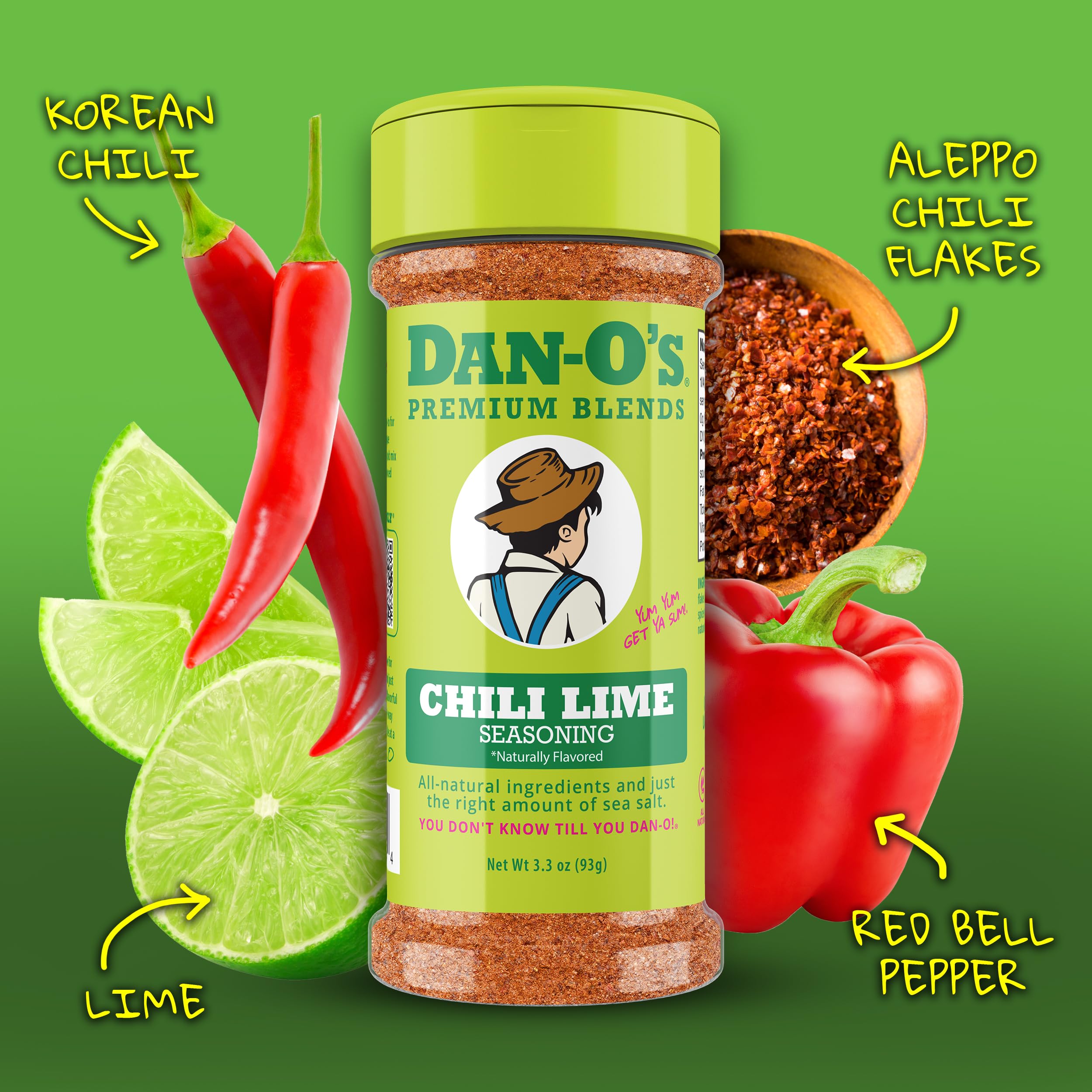 Dan-O's 2-pack label front view indicating bold flavor option.