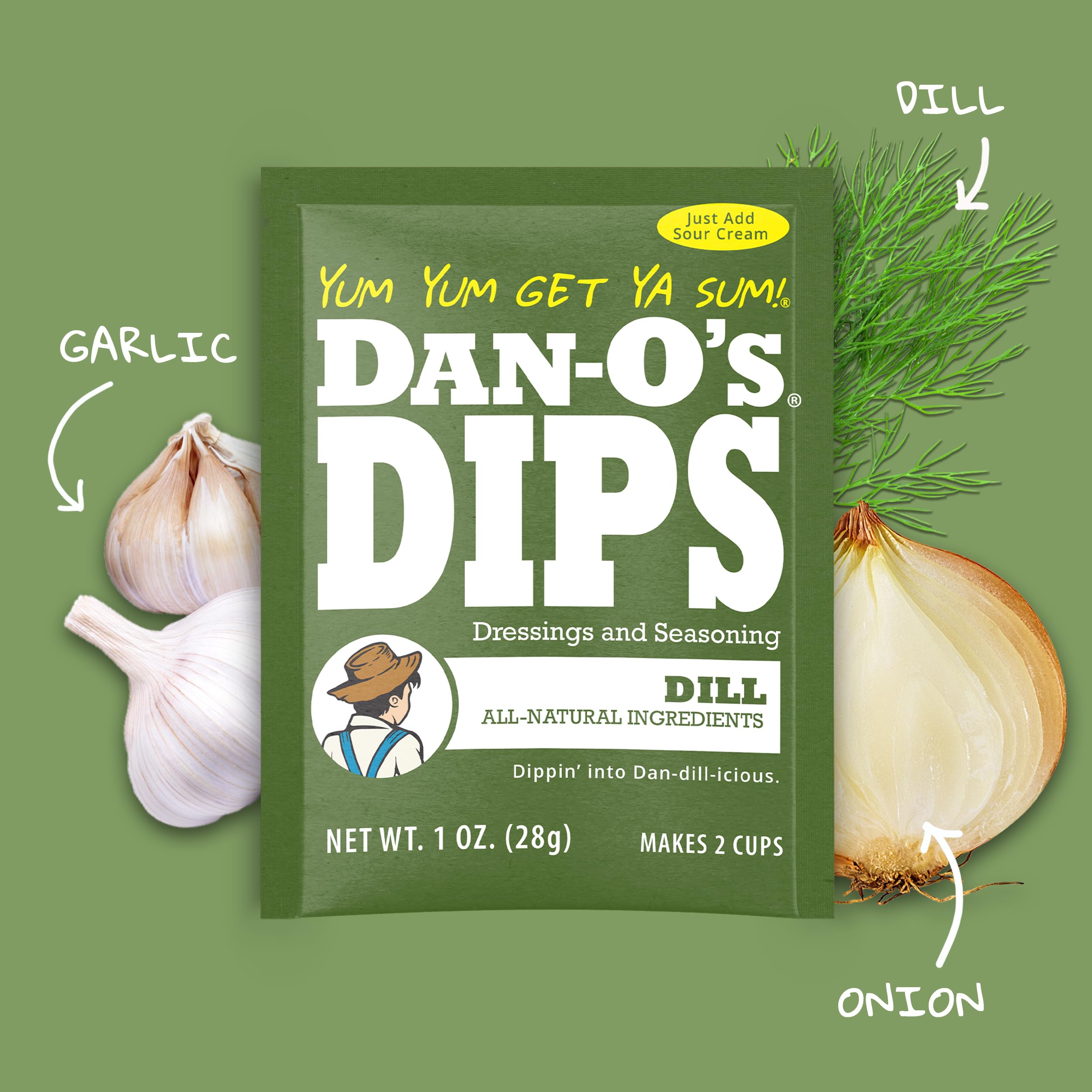 Dan-O's Dips Dill packet ideal for herb-forward dressings