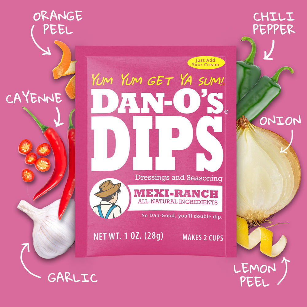 Dan-O's Dips sour-cream mix ready to blend into a creamy dip