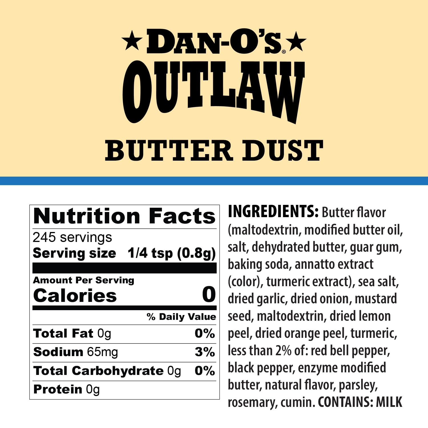 Dan-O's Outlaw Blackened Bloody Mary bottle adds smoky heat for seafood, Cajun dishes, and cocktails.