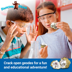 DANCING BEAR geode crack-open action captures curiosity and tactile exploration.