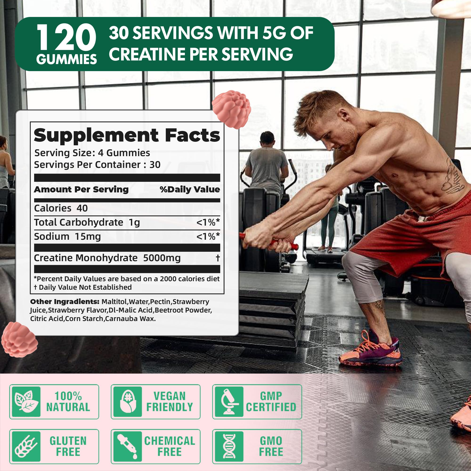 DANEW Pro Creatine Gummies GMP-certified production badge