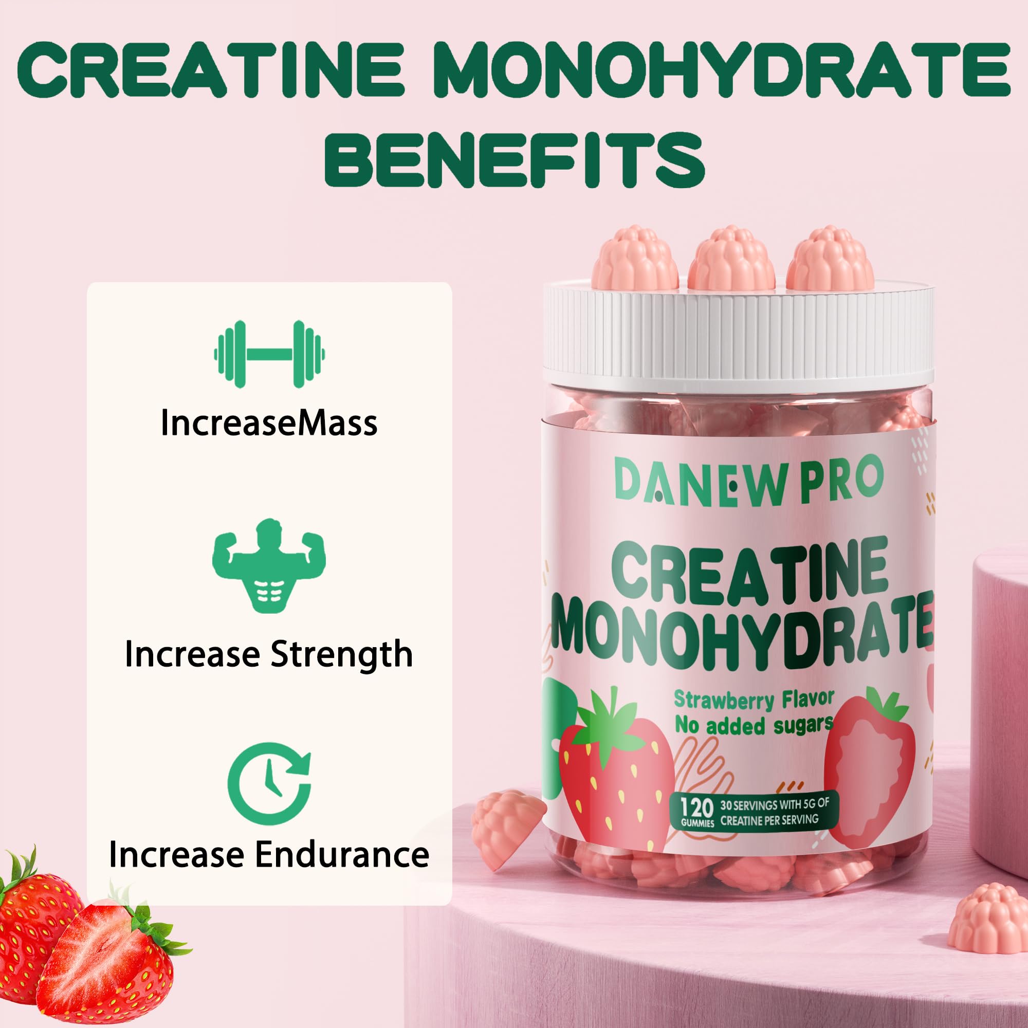 DANEW Pro Creatine Gummies vegan, sugar-free nutrition