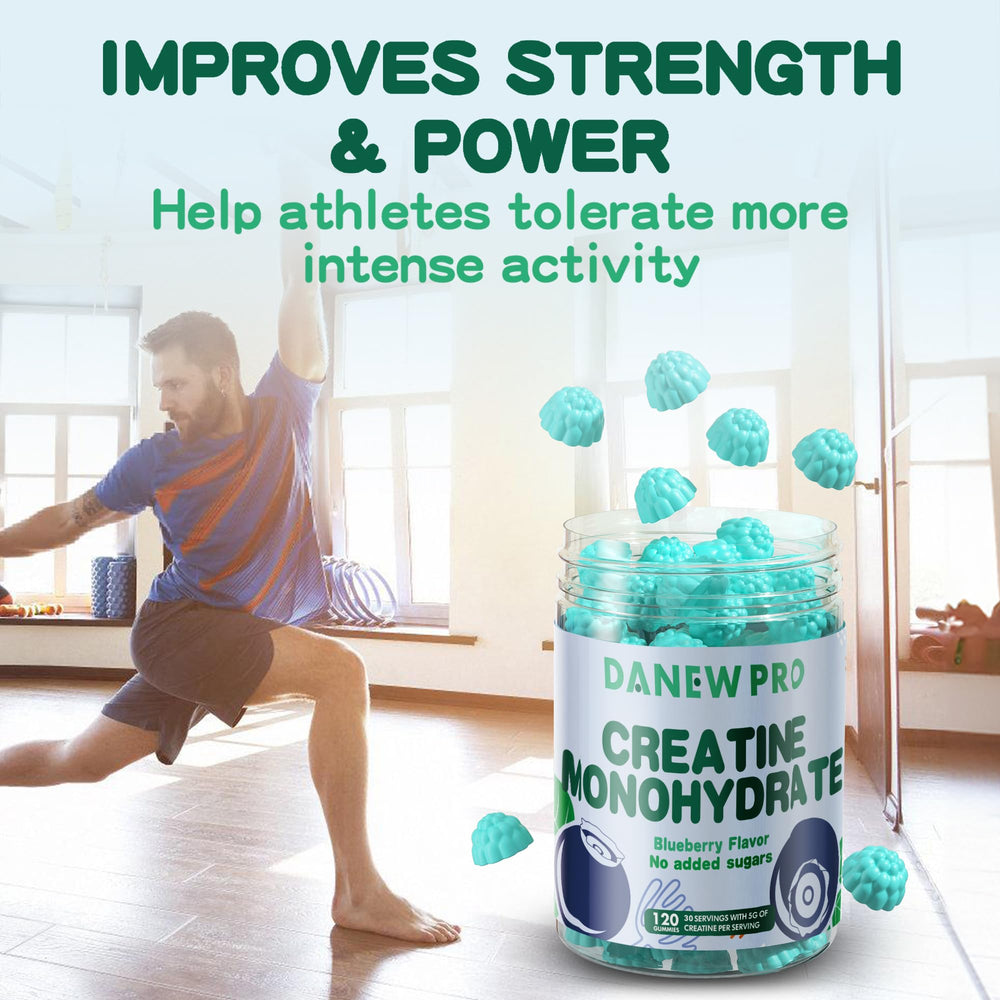 Athlete in gym scene incorporating DANEW Pro gummies into routine