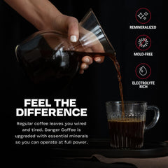 Danger Coffee pour-over setup highlighting balanced flavor for espresso lovers
