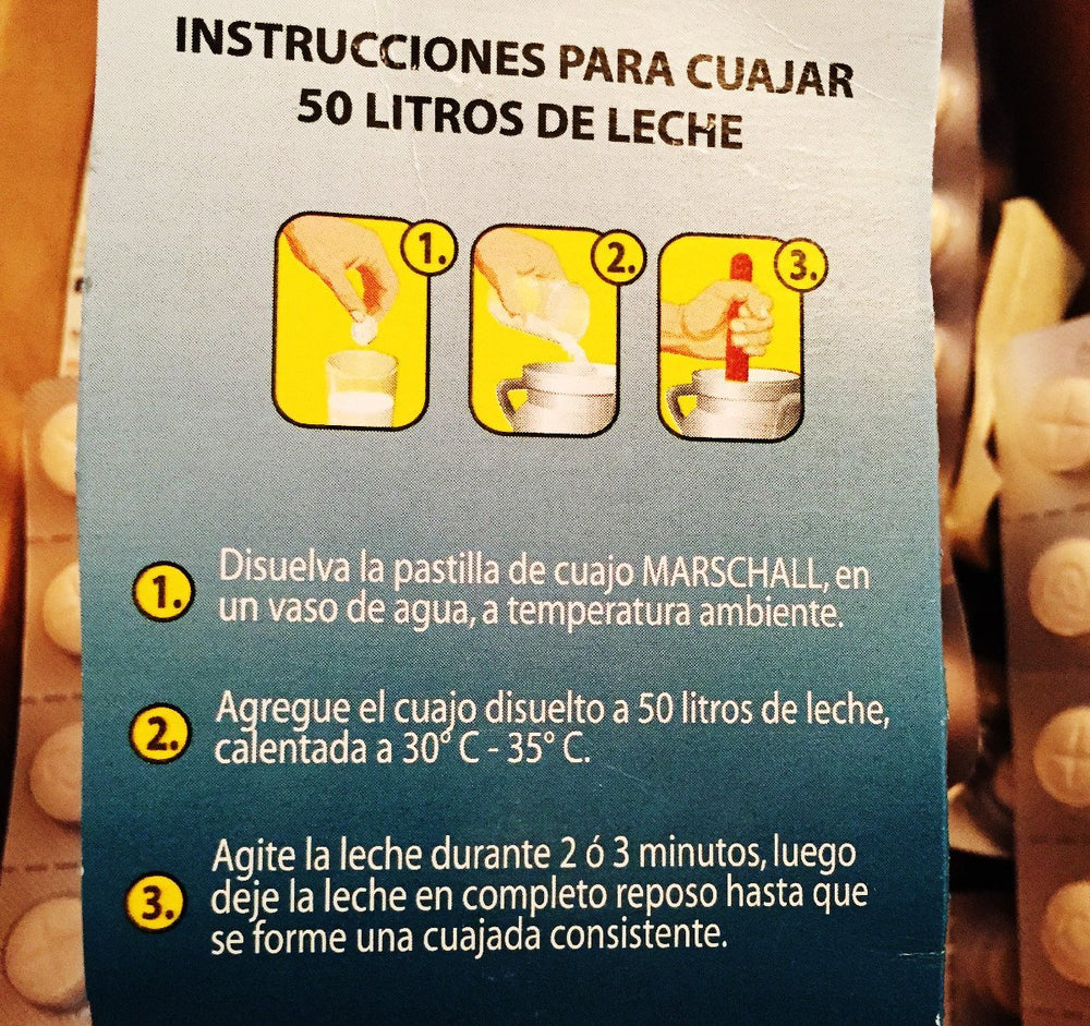 Danisco Marschall 50 coagulant tablets are ideal for vegetarian cheesemaking.