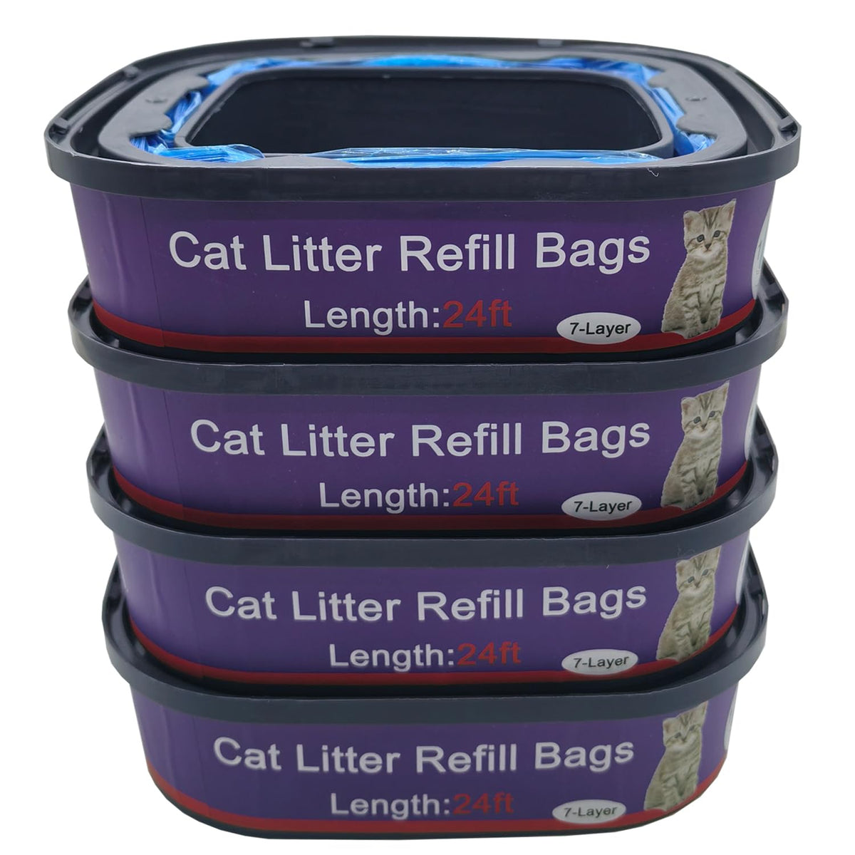 DANMBAQU Genie standard refill bags shown for odor control in busy homes.