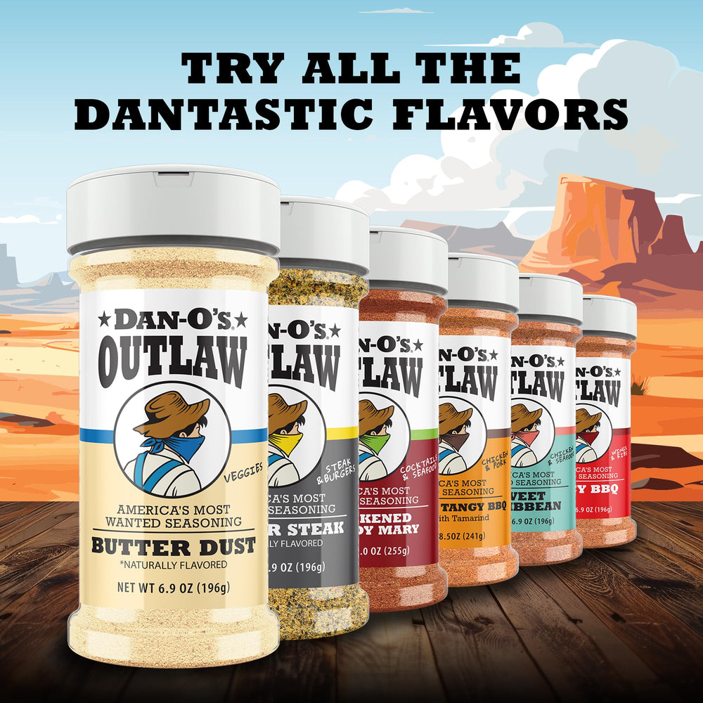 Dan-O’s Outlaw Butter Dust jar highlights premium ingredients