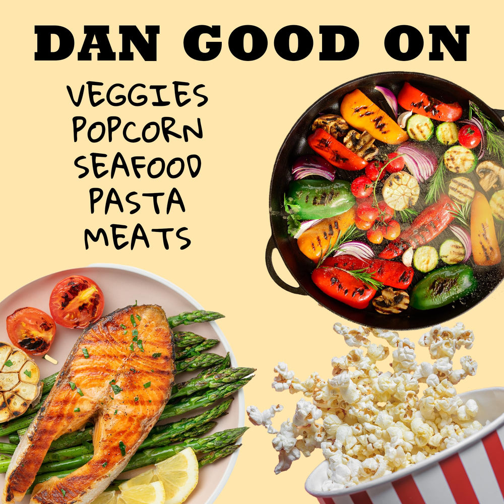 Dan-O’s Outlaw Butter Dust sprinkled over popcorn delivers a savory, buttery twist