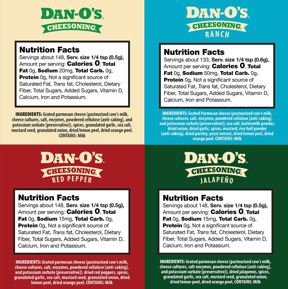 Dan-O's Red Pepper Cheesoning bottle pour adds bold pepper flavor and cheesy depth