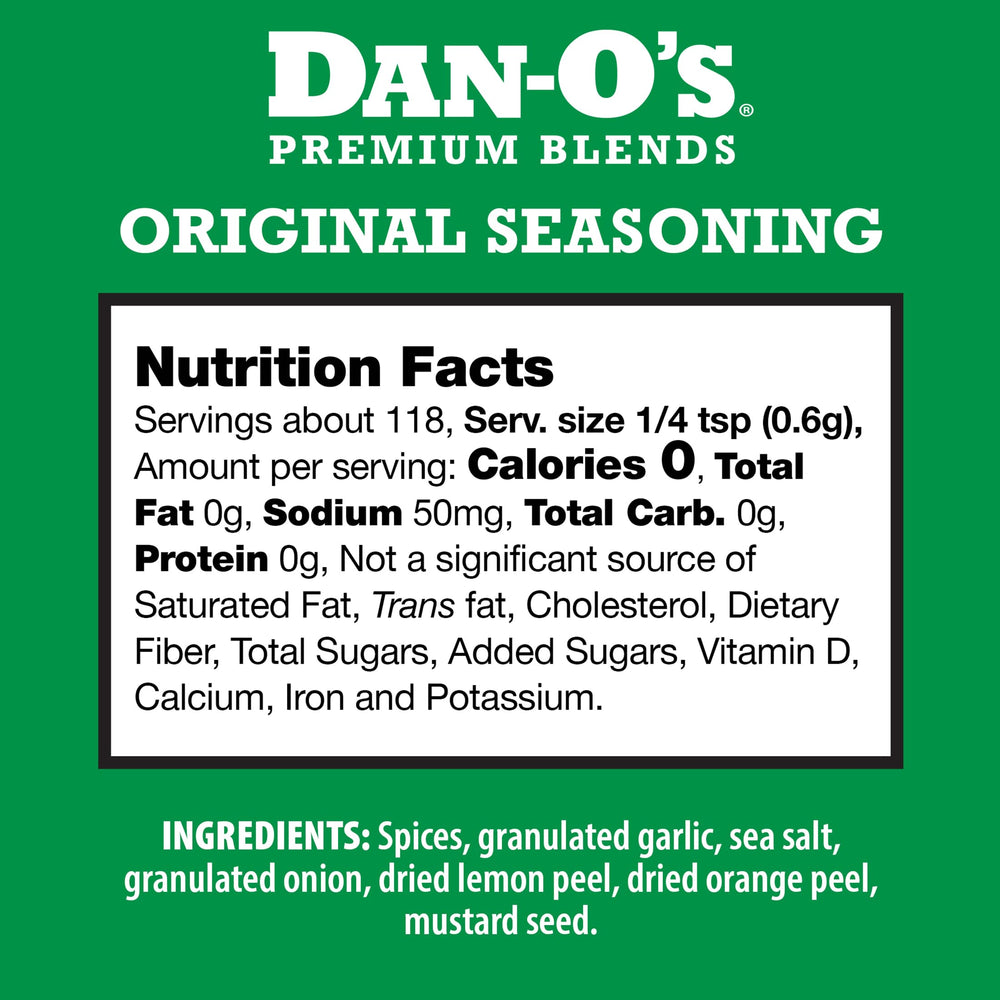 Pouring Dan-O's Original Seasoning to boost savory flavor.