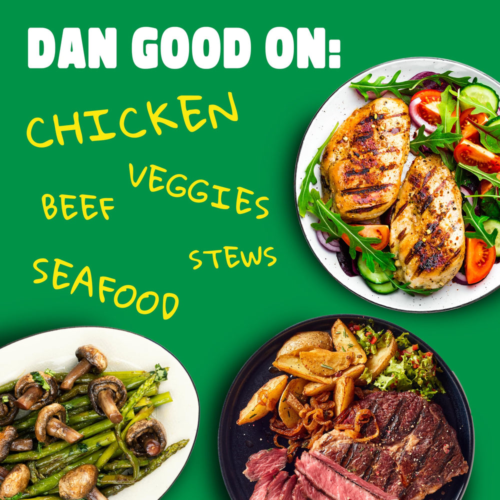 Grilled vegetables seasoned with Dan-O's Original Seasoning.