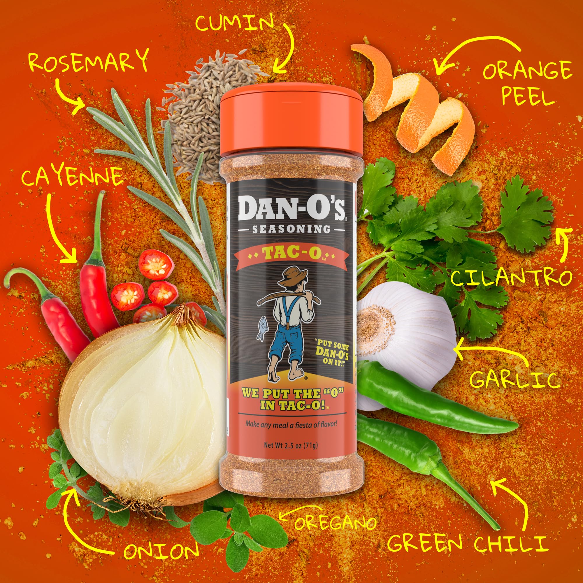 Dan-O's Tac-O Seasoning on tacos delivers a zesty flavor kick
