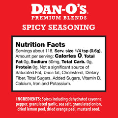 Dan-O's Spicy Seasoning on pantry shelf, ready for versatile grilling.