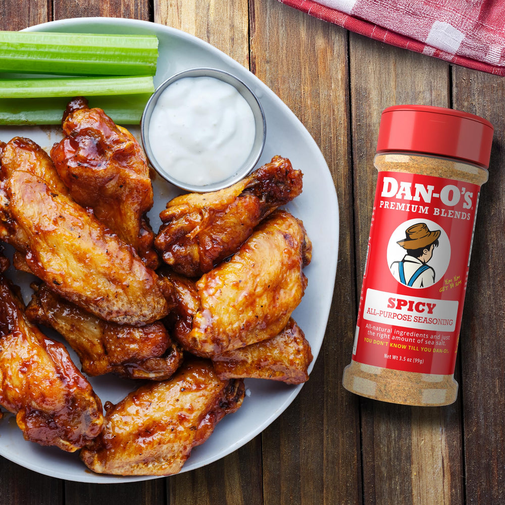 Dan-O's Spicy Seasoning used as popcorn seasoning for bold bites.