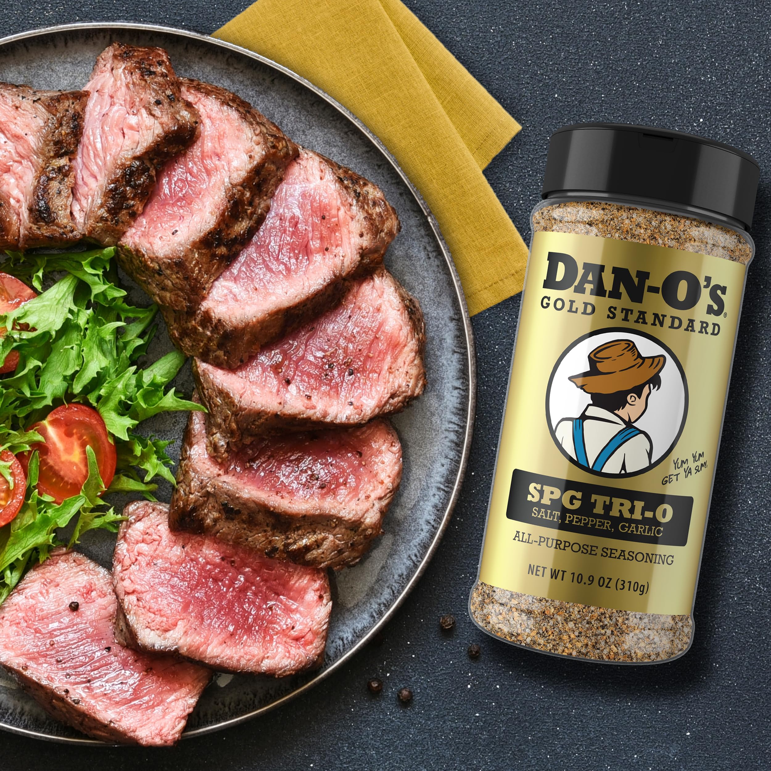 Dan-O’s SPG Tri-O shaker ready for everyday cooking and rubs.