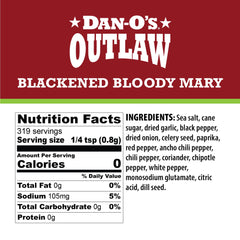 Dan-O's Outlaws Blackened Bloody Mary Seasoning being poured for bold seafood flavor