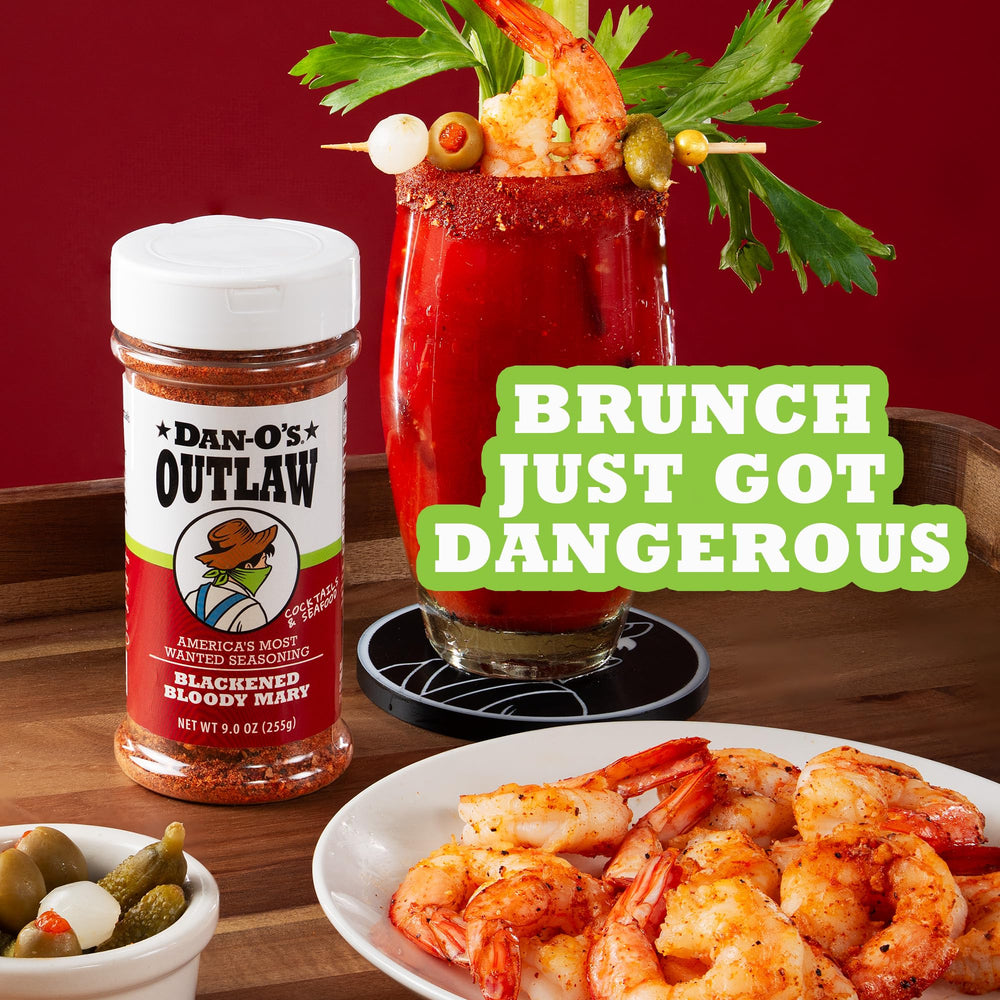 Dan-O's Outlaws seasoning on vegetables for smoky, tangy bite