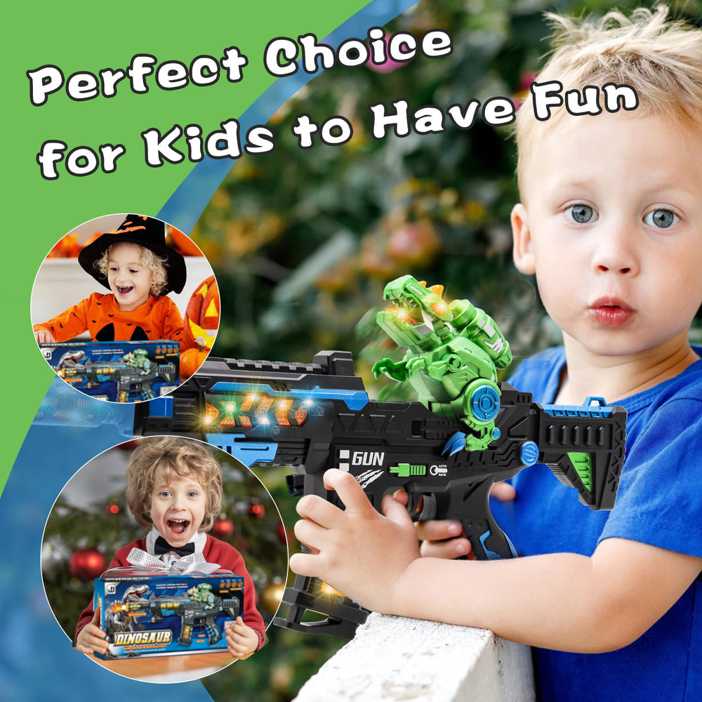 DaoDaoZhu lightweight dinosaur gun fits small hands during play.