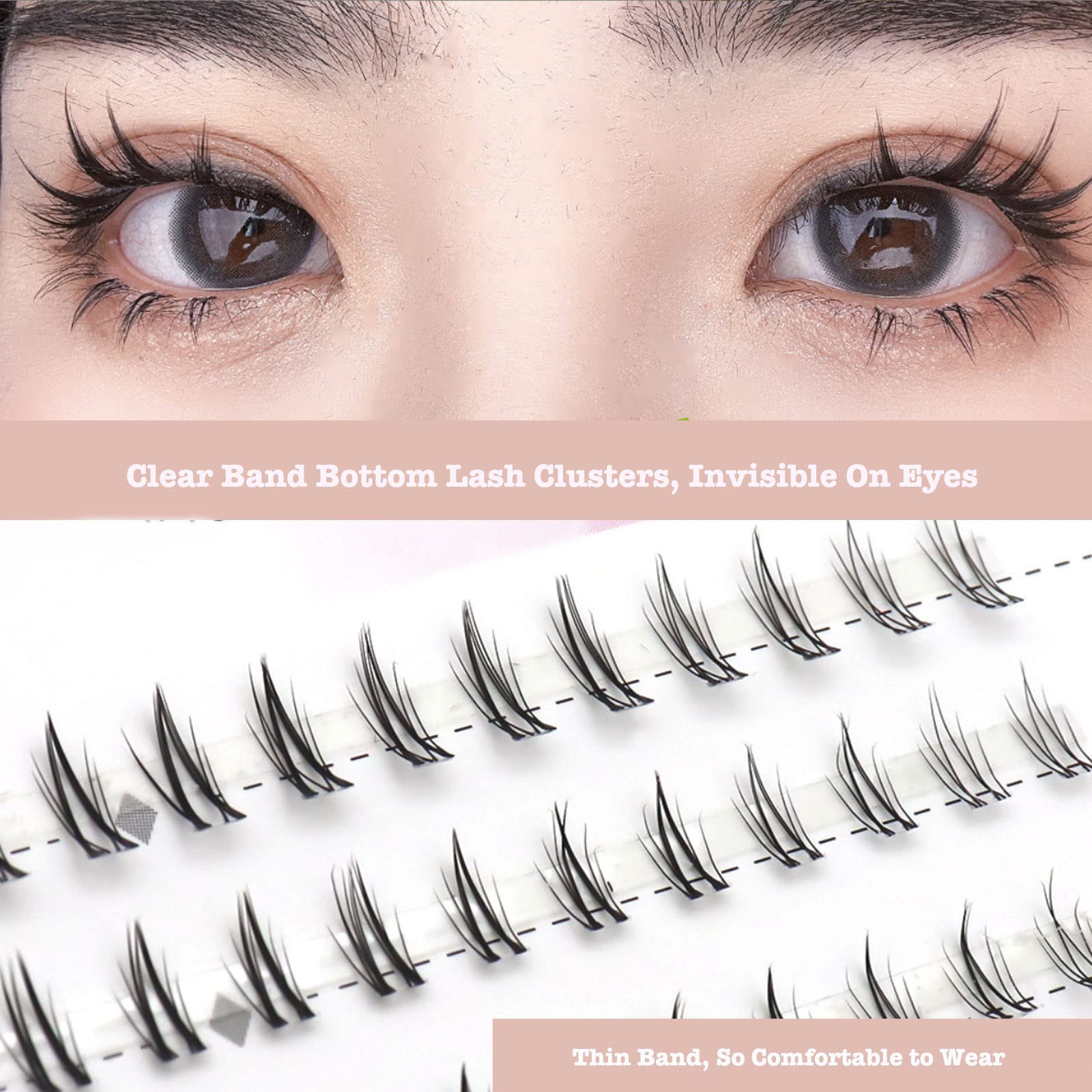 DAODER bottom lash clusters three thickness options for tailored volume