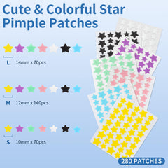 Three sizes of Daolyo star patches fit different blemish areas