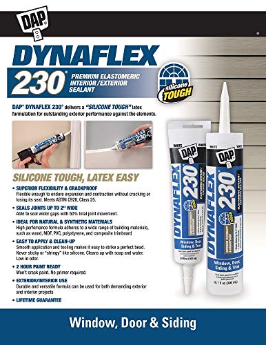 DAP Dynaflex 230 Black cleanup with water after use for convenience.