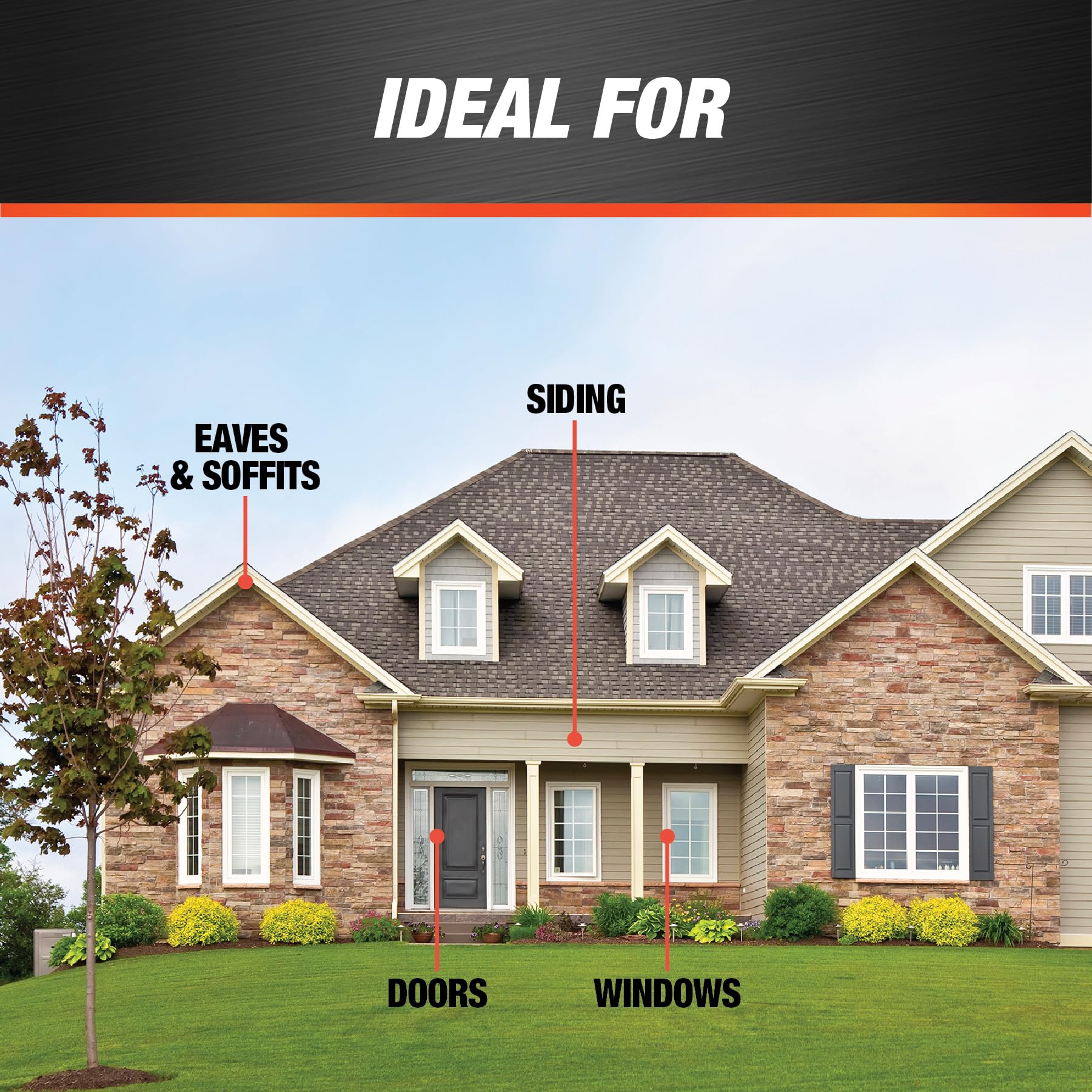 DAP Dynaflex 230 Black sealant delivers outdoor weatherproof performance.