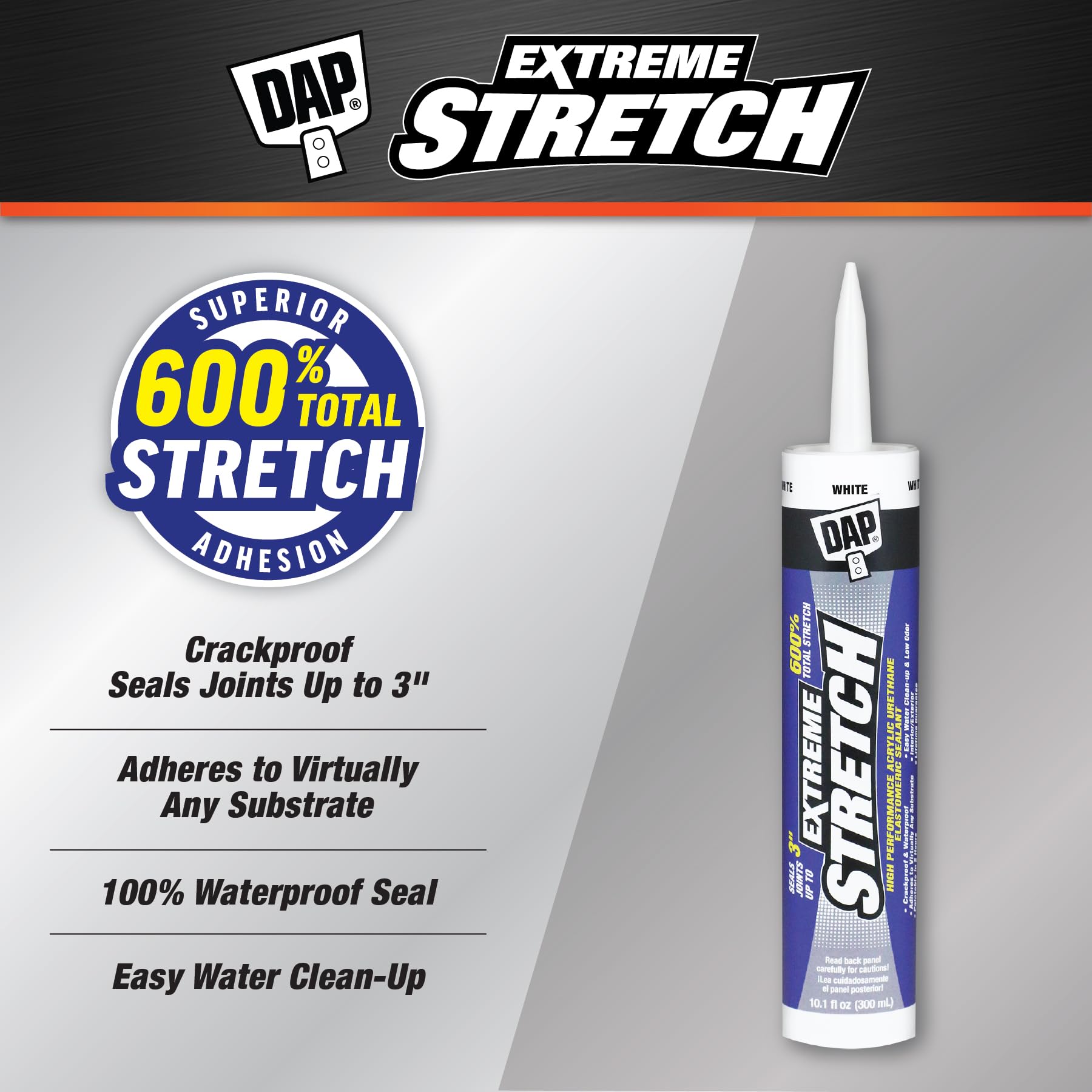 DAP Extreme Stretch demonstrates 600% elongation for wide gaps