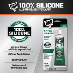 DAP All Purpose Silicone Sealant used to fix dishwasher seals with flexible hold