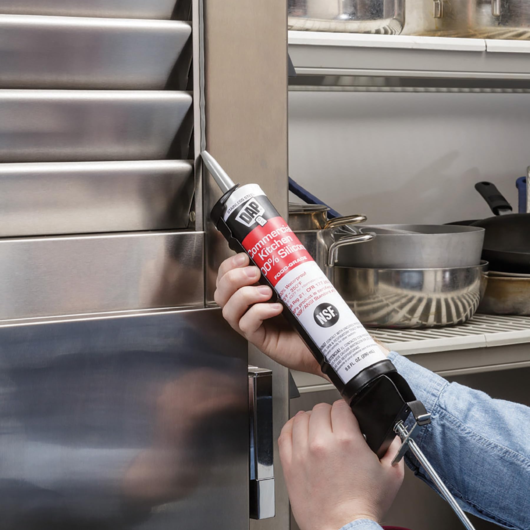 DAP sealant tolerates extreme temperatures from -40°F to 400°F.
