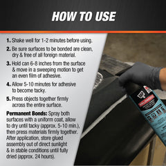 DAP Weldwood Landau Top & Trim on vinyl demonstrates versatile upholstery adhesion.