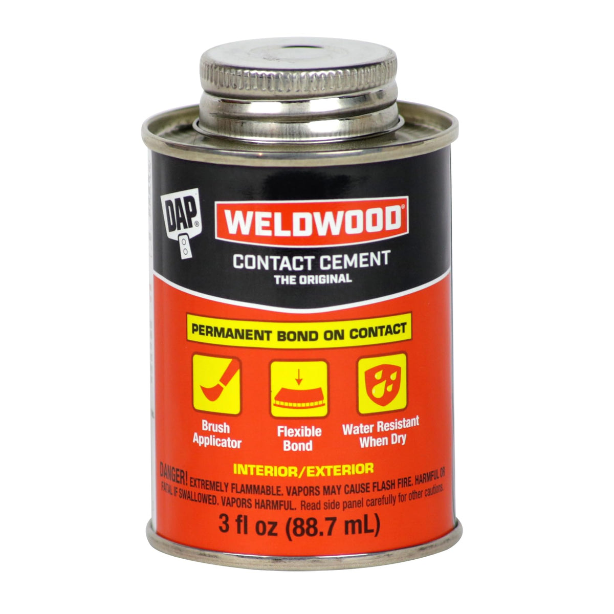 DAP Weldwood Original bottle for instant, strong bonds on multiple surfaces.