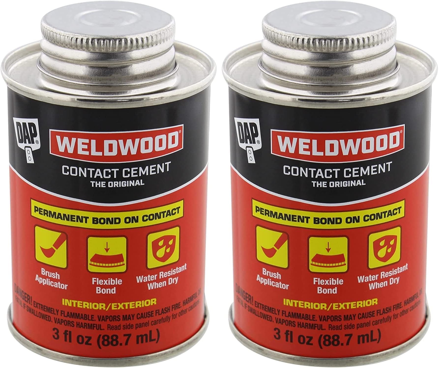 DAP Weldwood Original Contact Cement pack of 2 ready for fast bonding projects.