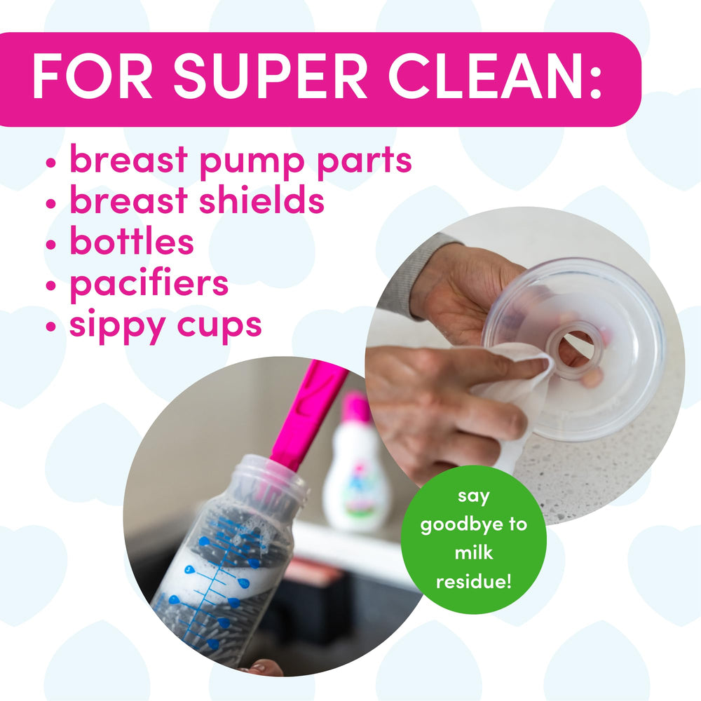 Dapple cleaning wipes, 10-count for quick between-pump cleanups