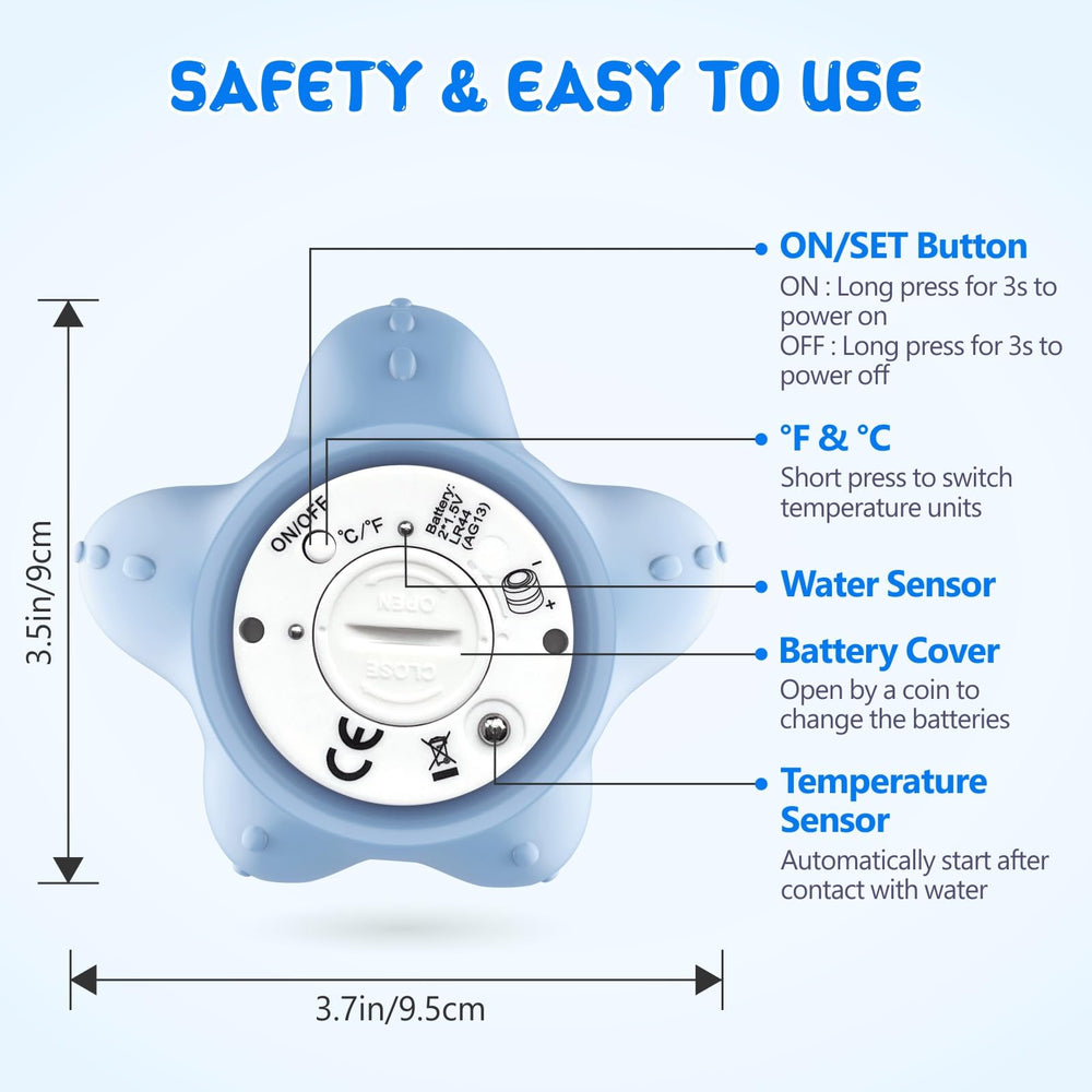 Dar Darouxiao baby bath thermometer doubles as a playful bath toy.